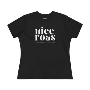 Nice ROAS tag, women's cotton tee