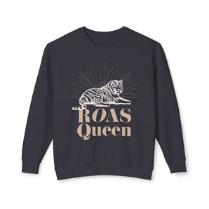 ROAS QUEEN tiger, unisex lightweight crewneck sweatshirt