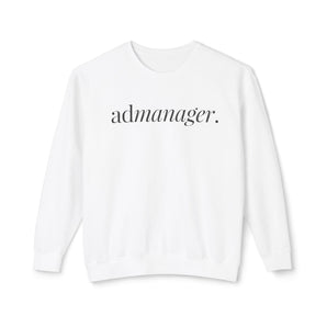 AdManager, title unisex lightweight crewneck sweatshirt