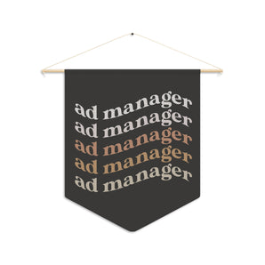 AdManager, curve black pennant