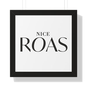 Nice ROAS framed print