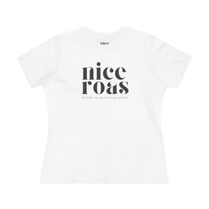 Nice ROAS tag, women's cotton tee