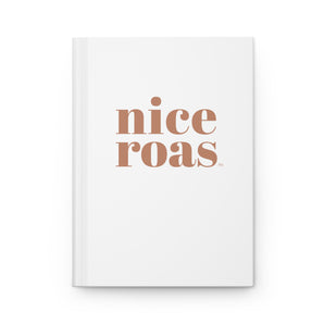 Nice ROAS, white hardcover journal