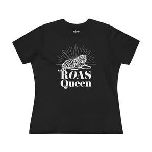 ROAS QUEEN tiger, women's cotton tee