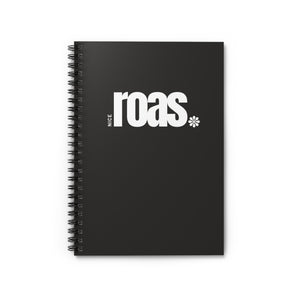 Nice ROAS bold, black spiral notebook - ruled line