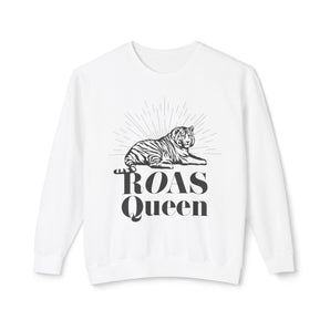 ROAS QUEEN tiger, unisex lightweight crewneck sweatshirt