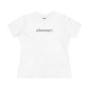 AdManager, title women's cotton tee