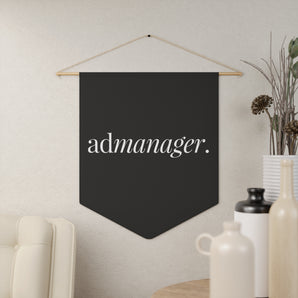 AdManager, title black pennant