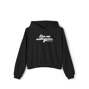 MotherF* retro, women's cinched bottom hoodie