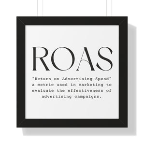 Nice ROAS definition, framed print