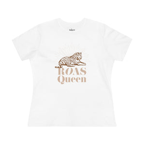 ROAS QUEEN tiger, women's cotton tee