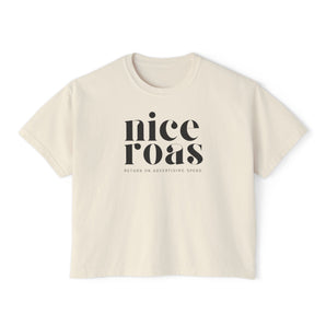 Nice ROAS tag, women's boxy tee