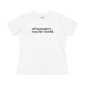 AdManager, run the world women's cotton tee