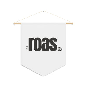 Nice ROAS bold, white pennant