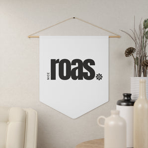 Nice ROAS bold, white pennant