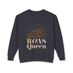 ROAS QUEEN dark tiger, unisex lightweight crewneck sweatshirt