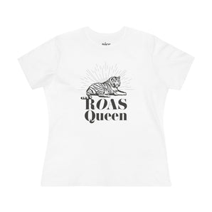 ROAS QUEEN tiger, women's cotton tee