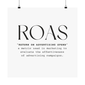 Nice ROAS definition poster