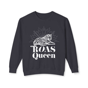 ROAS QUEEN tiger, unisex lightweight crewneck sweatshirt