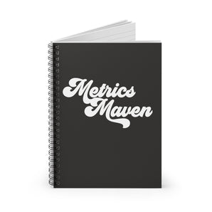 Metrics Maven retro, black spiral notebook - ruled line