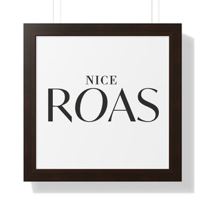 Nice ROAS framed print