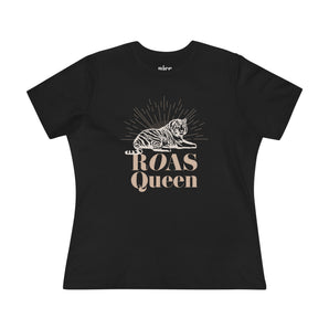 ROAS QUEEN tiger, women's cotton tee