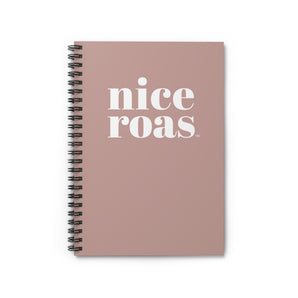 Nice ROAS, mauve spiral notebook - ruled line