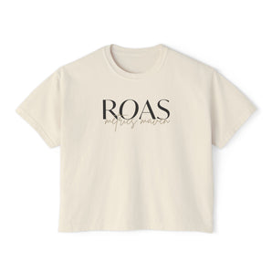 ROAS Metrics Maven, women's boxy tee