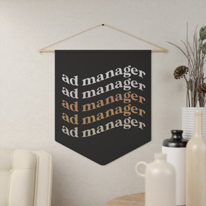 AdManager, curve black pennant