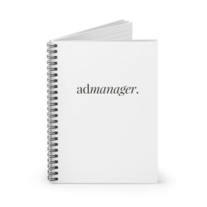 AdManager, title spiral notebook - ruled line