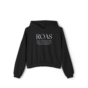 Nice ROAS definition, women's cinched bottom hoodie