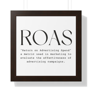 Nice ROAS definition, framed print