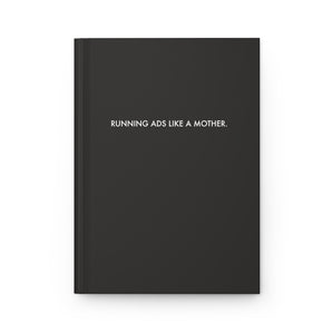 like a mother line, black hardcover journal