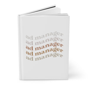 AdManager, curve hardcover journal