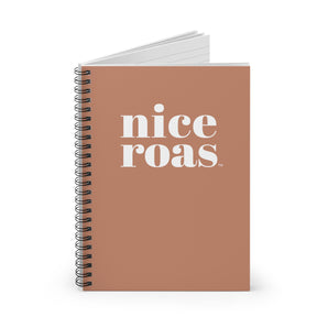 Nice ROAS, terracotta spiral notebook - ruled line