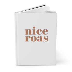 Nice ROAS, white hardcover journal