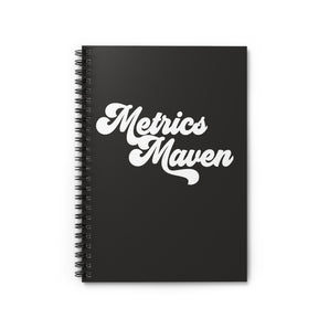 Metrics Maven retro, black spiral notebook - ruled line