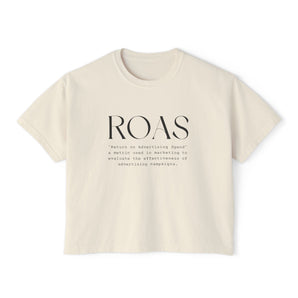 Nice ROAS definition, women's boxy tee