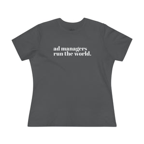 AdManager, run the world women's cotton tee