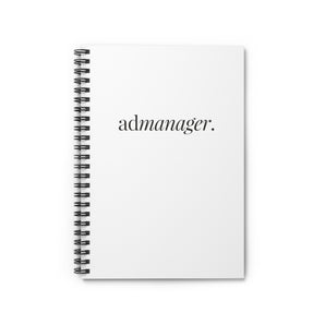 AdManager, title spiral notebook - ruled line