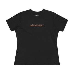 AdManager, title women's cotton tee