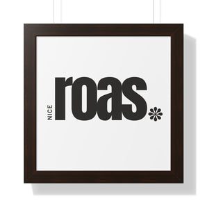 Nice ROAS bold, framed print