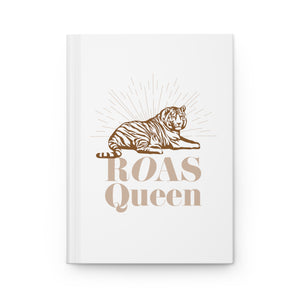 ROAS QUEEN tiger, white hardcover journal