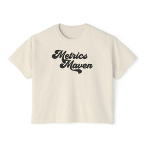 Metrics Maven retro, women's boxy tee