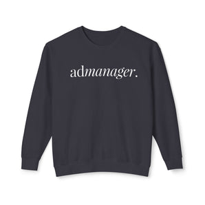 AdManager, title unisex lightweight crewneck sweatshirt