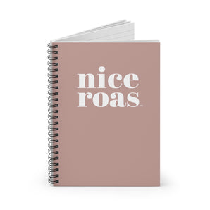 Nice ROAS, mauve spiral notebook - ruled line