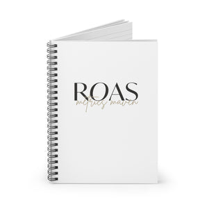 ROAS Metrics Maven, spiral notebook - ruled line