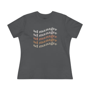 AdManager curve, women's cotton tee