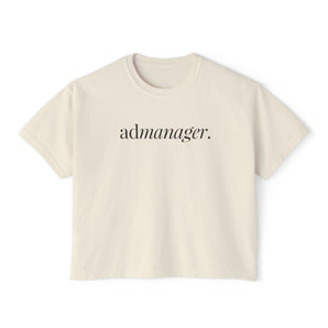 AdManager, title women's boxy tee