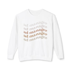 AdManager, curve unisex lightweight crewneck sweatshirt